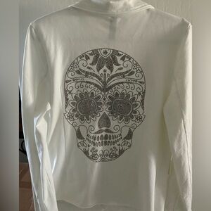 White cotton blazer with beautiful skull detail